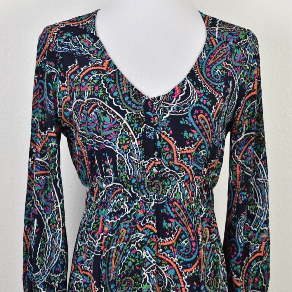 Maeve Maplewood Paisley Long Sleeve Dress - S - Picture 2 of 9